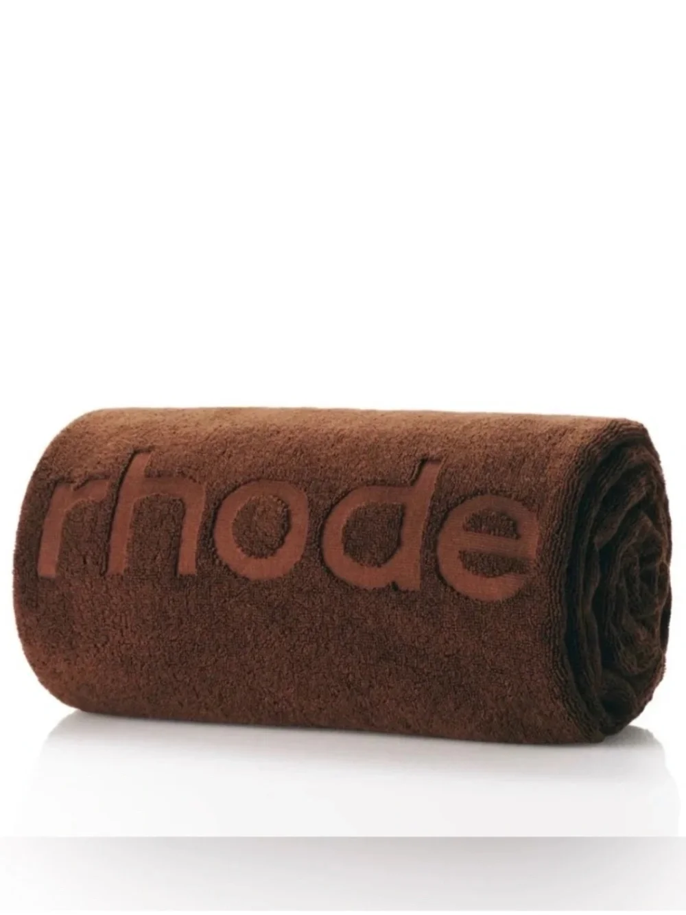 RHODE LIMITED EDITION NEW Brown Bronze Terry Cloth Towel with Embossed Logo